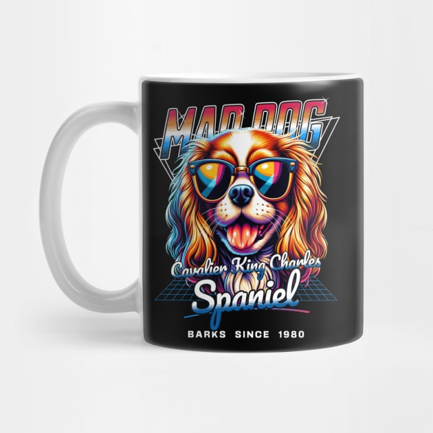 Mad Dog Cavalier King Charles Spaniel Dog by Miami Neon Designs